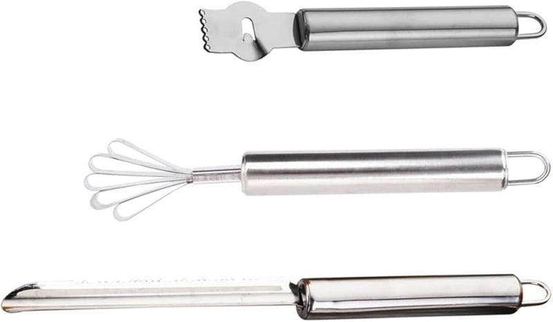 Stainless Steel Lemon Zester Pineapple Grater Set 3pcs Kitchen Gadget - Image 1